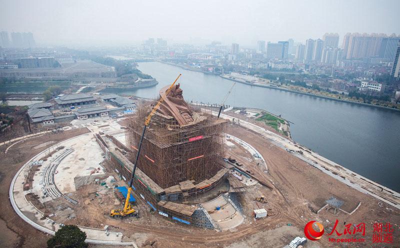 現(xiàn)全球最大關(guān)公青銅雕像，目測宇達施工（圖）